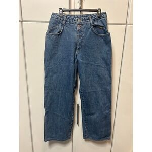 Vintage Edwin Jeans Blue Denim High Waisted Straight Leg Rare Button Fly Medium